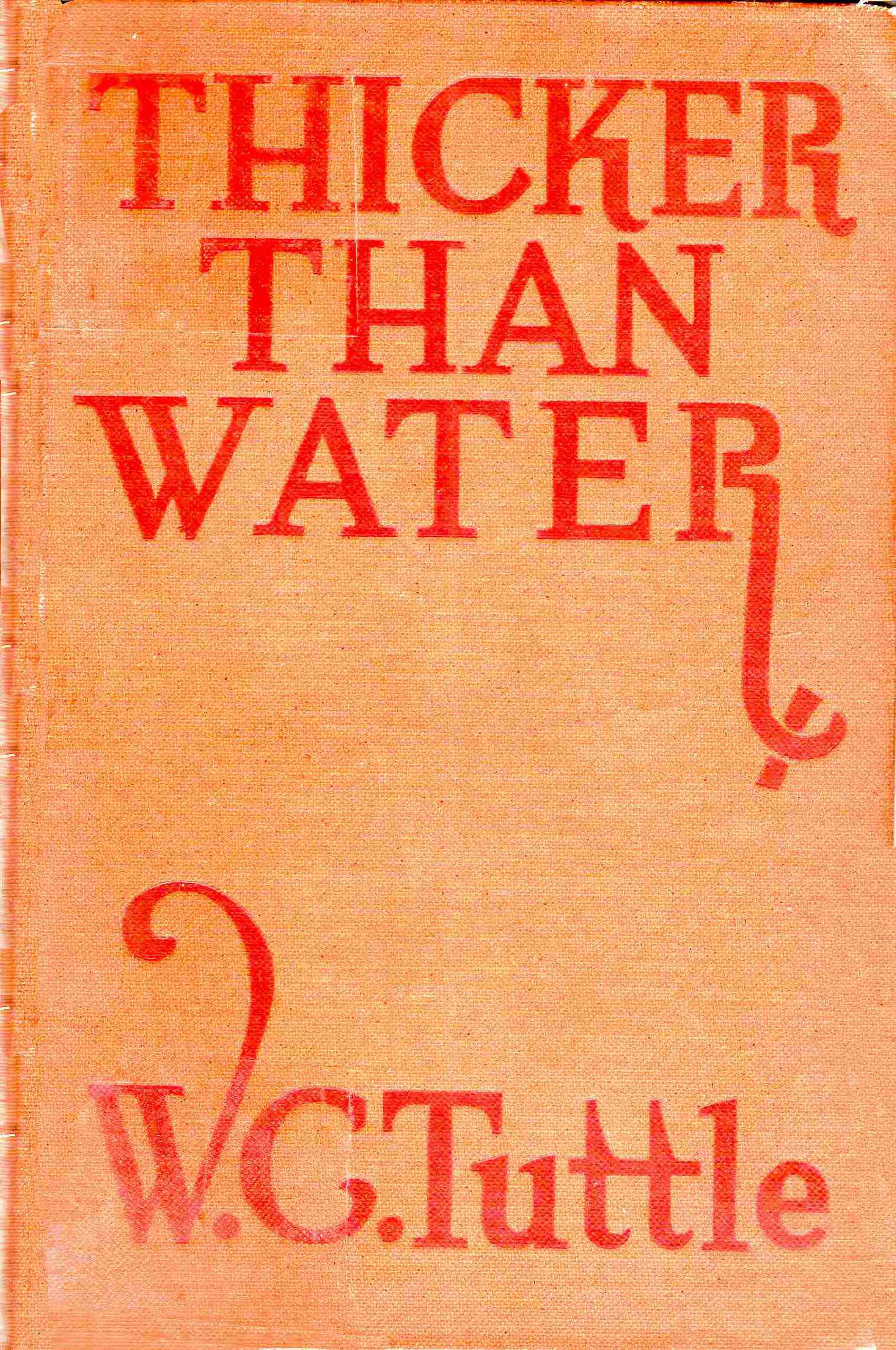Cover of Thicker Than Water
